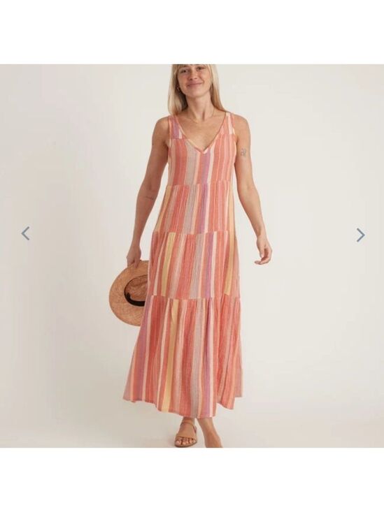 Marine Layer Dresses & Skirts - Marine layer Corinne Maxi Dress in Red Variegated Stripe